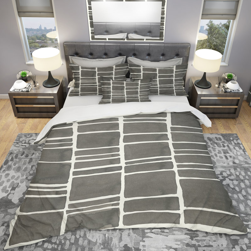 Ensemble de housse de couette transitionnel Minimalist Graphics IV - microfibre de polyester