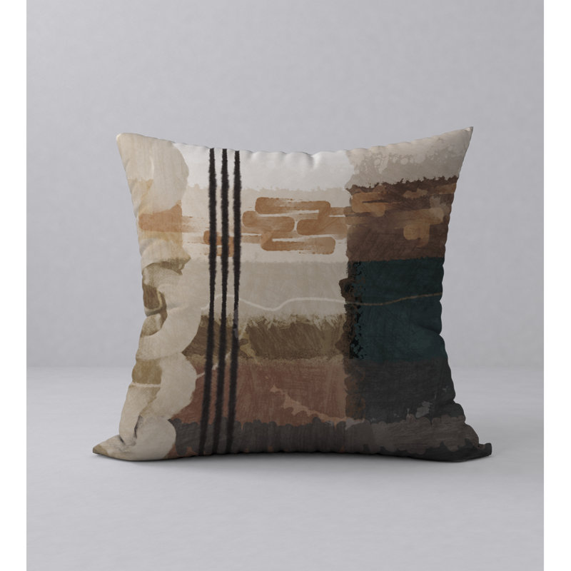 Abstract Reversible Throw Pillow, 24" x 24"
