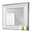 Miroir de commode Gala, bordure en cristal intégrée avec DEL, gris 40 x 44