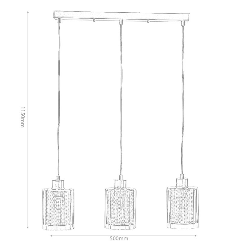 3 - Light Matte Black Pendant