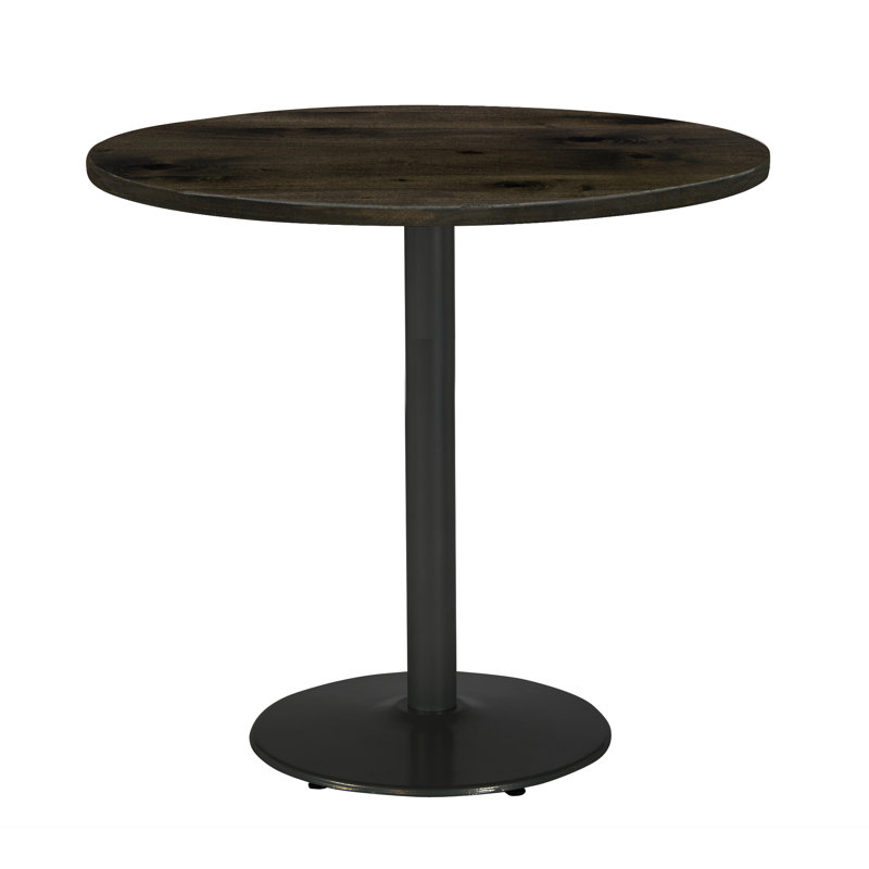 Urban Loft Round Solid Wood Breakroom Table, Espresso, 41" H x 36" W x 36" D, Black