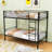 Twin-Over-Twin Metal Bunk Bed Frame With Ladder And Spacious Under-Bed Storage-1612041738