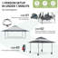 Pavillon escamotable 13 pi L 13 pi. Auvent d'extérieur droit en acier D-65292647