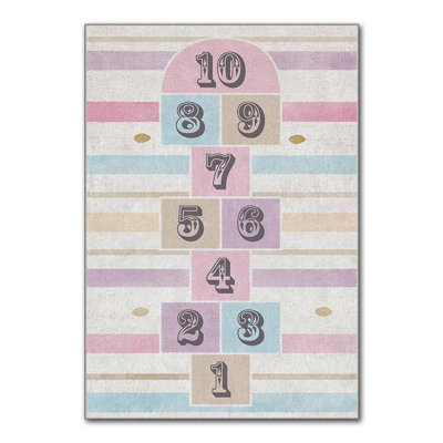 Luxurious Area Rug, 4.6 x 7.2 ft, 100% Polyester, 740 g/m² | Non-Slip Felt Dot Underside, Laminated Sponge for Comfort, Antibacterial & Easy to Clean | Stylish Velvet Fabric with Digital Print, Machine Washable