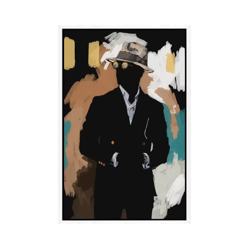New Suit - Painting on Canvas, 66.04cm H x 45.72cm W x 3.81cm D, White Floater Framed