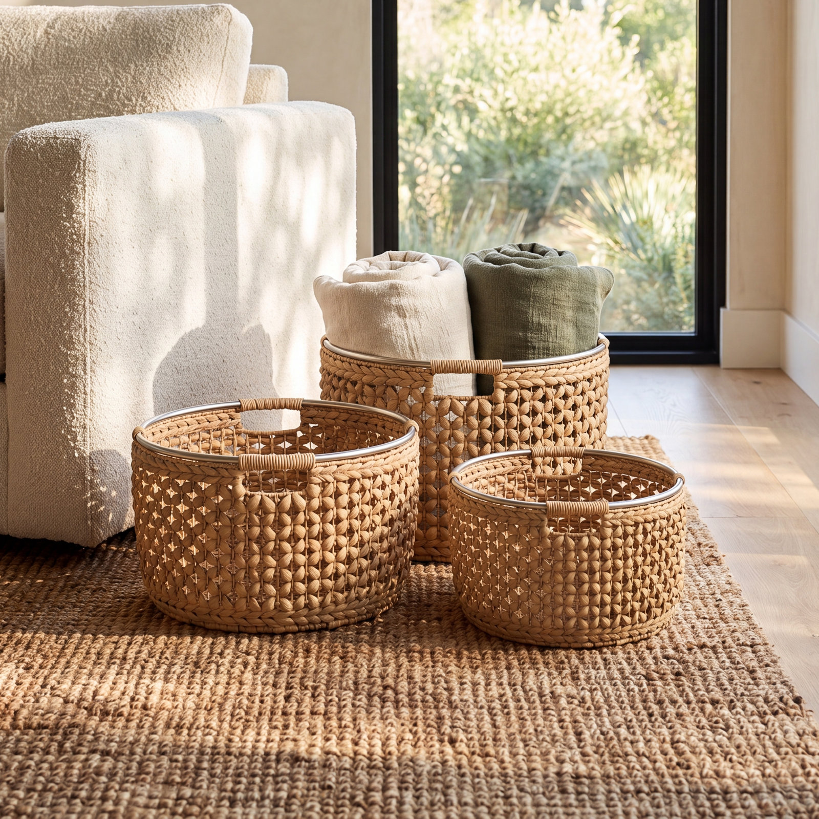 Handmade Seagrass Decorative Basket