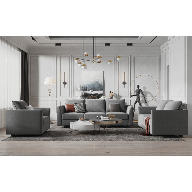 Canapé modulaire Honbay, Polyester gris