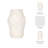 Sculptural Ceramic Ribbed Tall Table Vase for Home Tabletop Decor - Modern Twist Flower Vase for Living Room, Bedroom, or Entryway Accent-428071622-428071620
