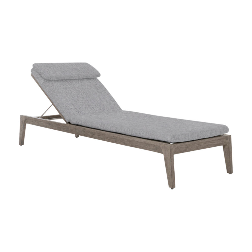 Ibiza 30'' Outdoor Chaise Lounge, Canvas Granite Sunbrella® Canvas