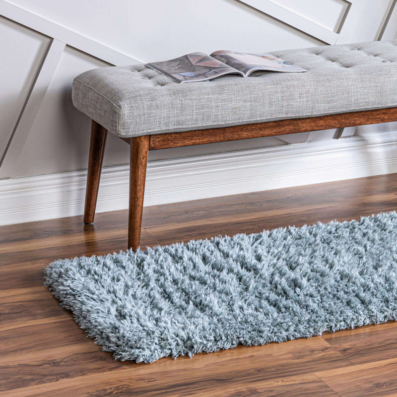  Tapis bleu ardoise, Tapis de couloir 2 pi 7 po x 10 pi