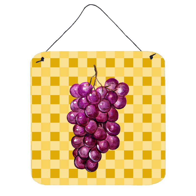 Décoration murale raisin on basketweave brillante