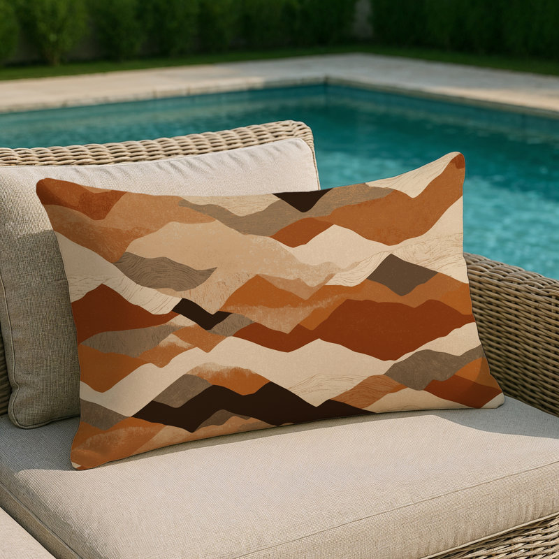 Moonlit Crest Indoor And Outdoor Throw Pillow, Rectangle 18"H x 25"W
