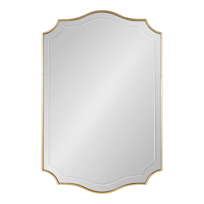 Miroir d'appoint mural Koeppe, Or, 30 po x 20 po