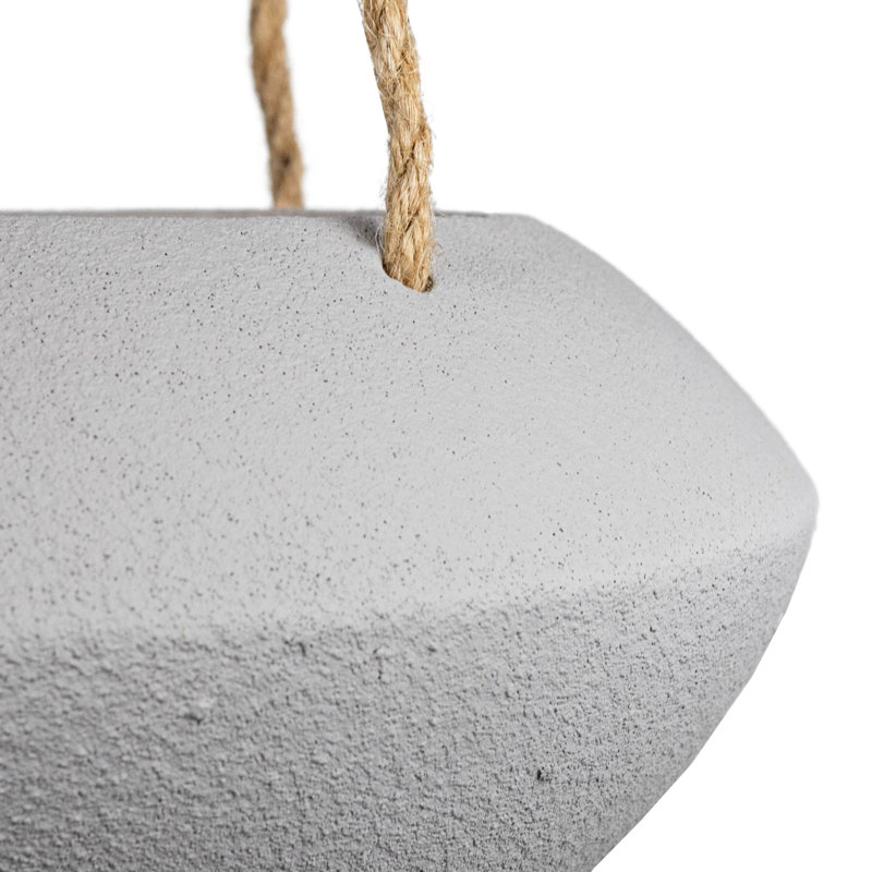 Foreside Home & Garden Wide Textured Metal Hanging Planter