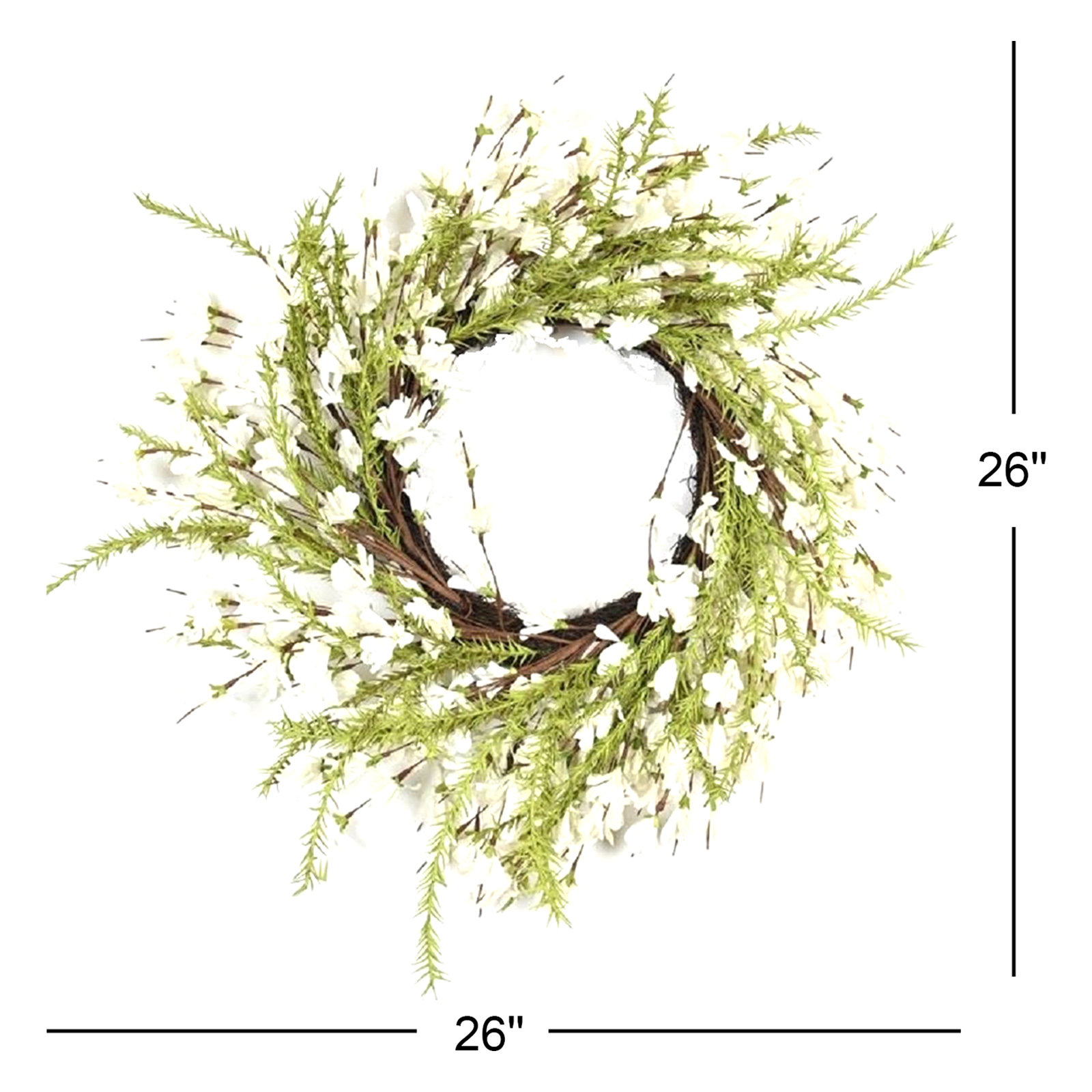 26" Forsythia Spring Wreath