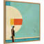 «Mid Century Pool» par Layla Oz, reproduction d'art sur toile encadrée-1327821831-1327821828