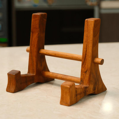 Support pour planche à découper et support de séchage en bois de teck JAVANTI Kayu