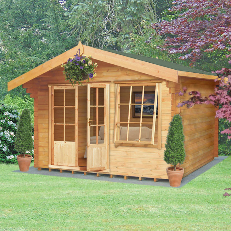 Hartland 12 x 12 Ft. Tongue and Groove Log Cabin, Yes