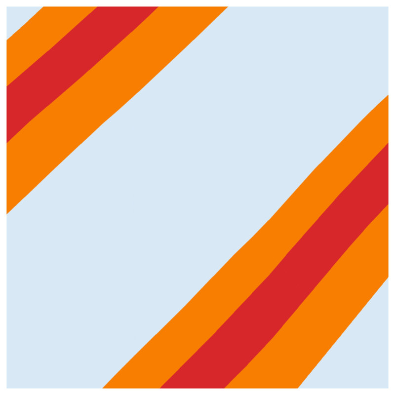 Coussins Diagonal Orange Red Stripes, 18 x 18 pouces
