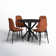 Folmar 4 - Person Dining Table Sets With 39.4'' Round Table & 4 Upholstered Chenille Chairs