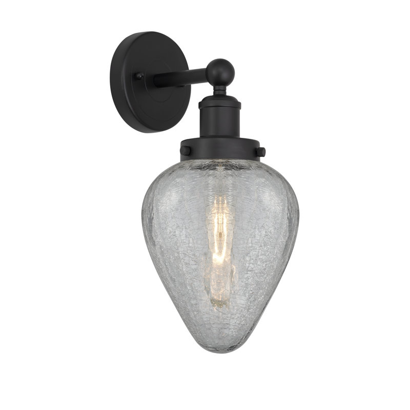 Carbonville Steel Armed Sconce, Matte Black