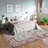 GLN Rugs Traditional Collection - Machine Washable Area Rug, Traditional Washable Rug, Non Slip Washable Rug, Low Pile Chenille Living Room Rug, Bedroom Rug, Kitchen Rug (Pink and Gray Rug)-66446194