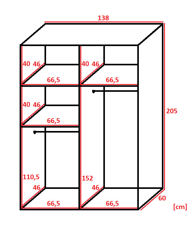 Manufactured Wood Wardrobe