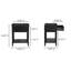 Table de chevet Delma noir antique
