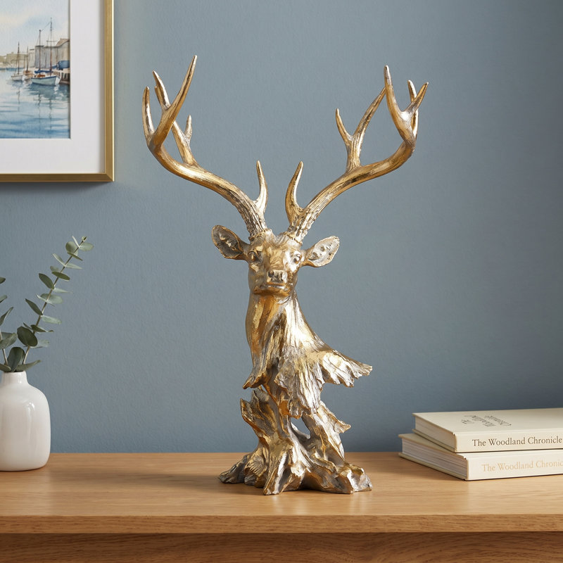 Gold Leaf Deer Décor