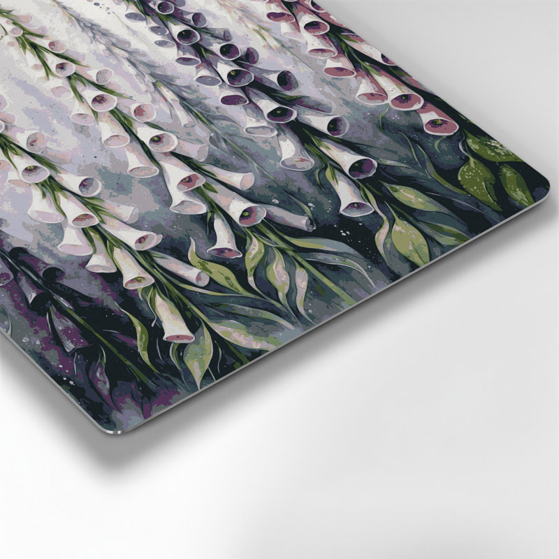 Art mural en métal Botanical Foxglove, H 12 po x l 12 po