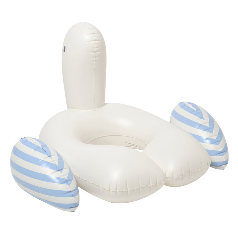 Sunnylife: Tube Pool Ring - Sid The Seagull Blue Stripe - Inflatable Bird Shaped Float, Split Entry Exit Tube, Water & Beach Play Accessory, Kids 6+