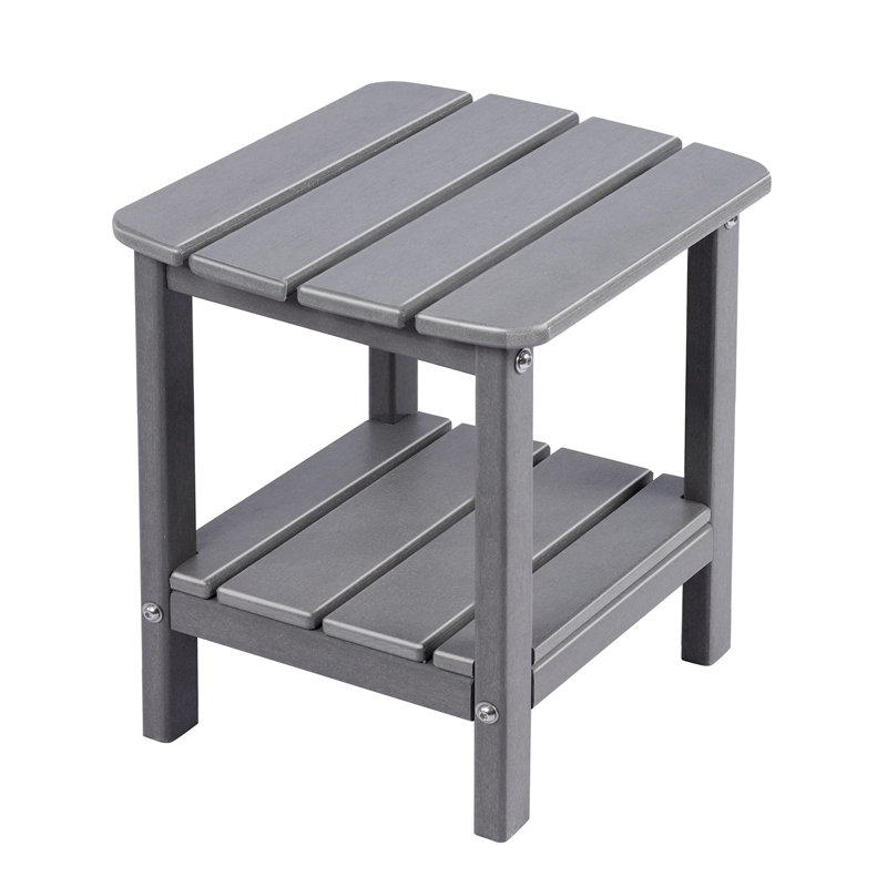 Table d'appoint carrée d'extérieur L 14,5 po x l 14 po, Blanc cassé