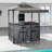 3-Piece Outdoor BBQ Canopy w/ Bar Table & 2 Foldable Bar Chairs Set for Patio Gray-117464521