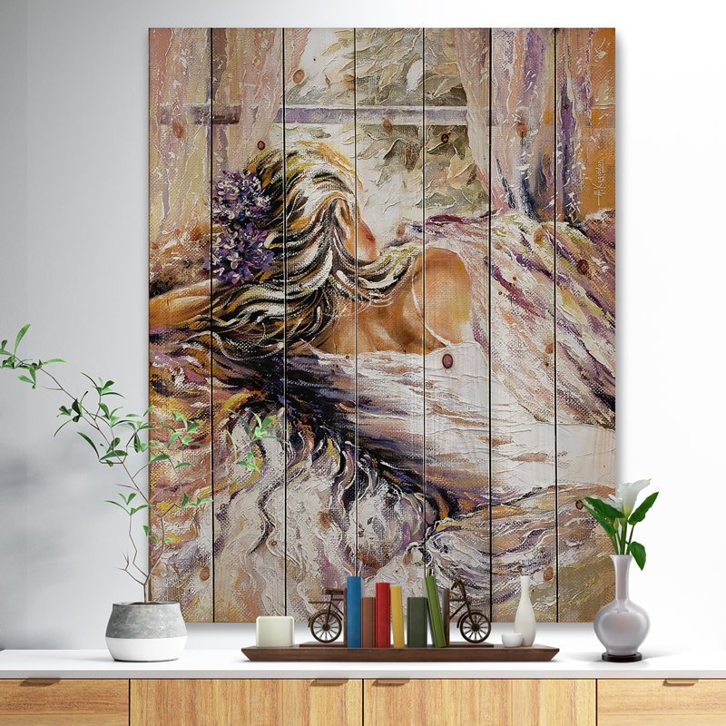 «The River over the Girl Abstract», peinture, H 20 po x l 15 po x P 1po, Bois