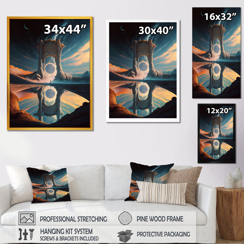 Astronaut's Cosmic Reading III sur toile, H 44 po x l 34 po x P 1,5 po