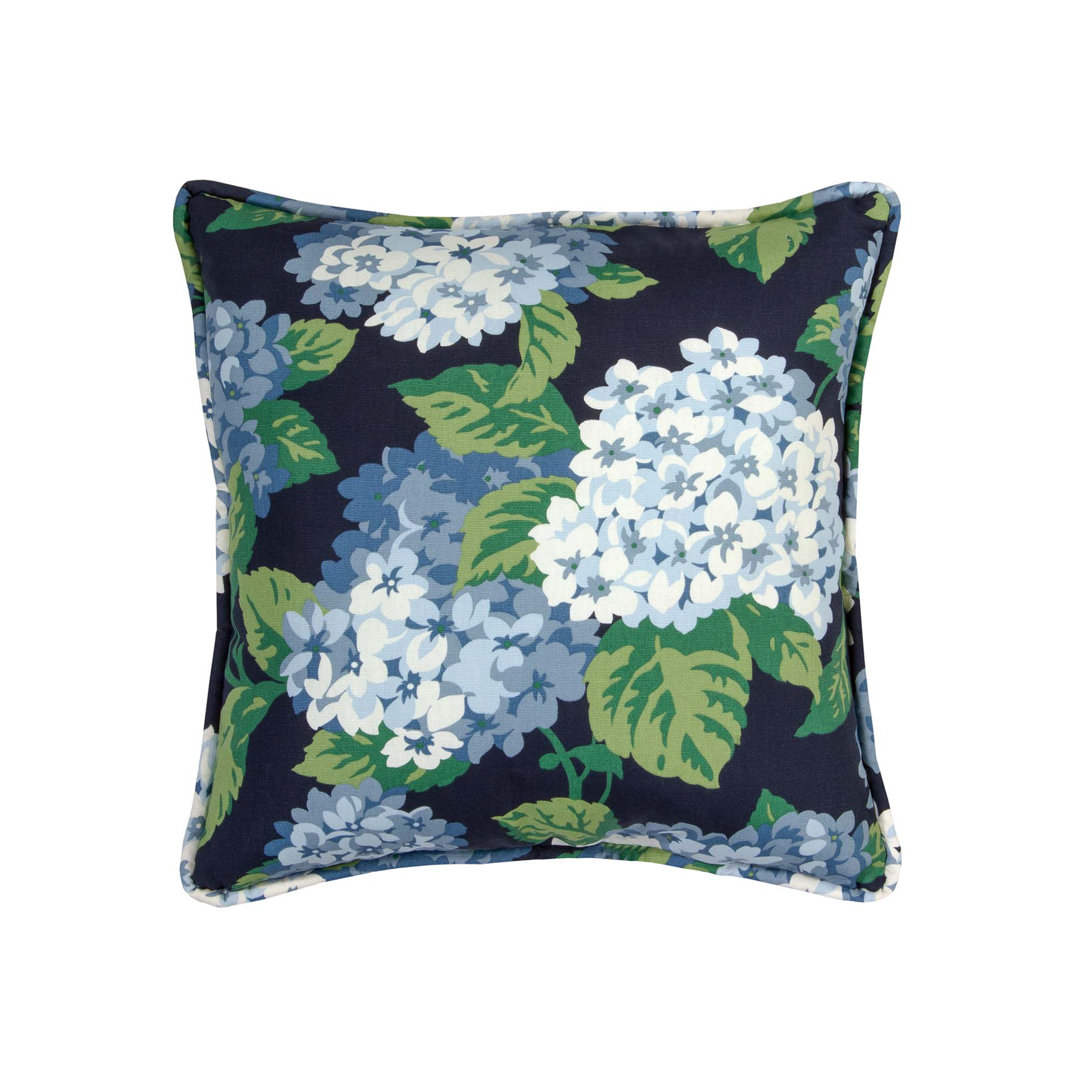 Summerwind Blue Floral Cotton Reversible Throw Pillow Thomasville At Home
