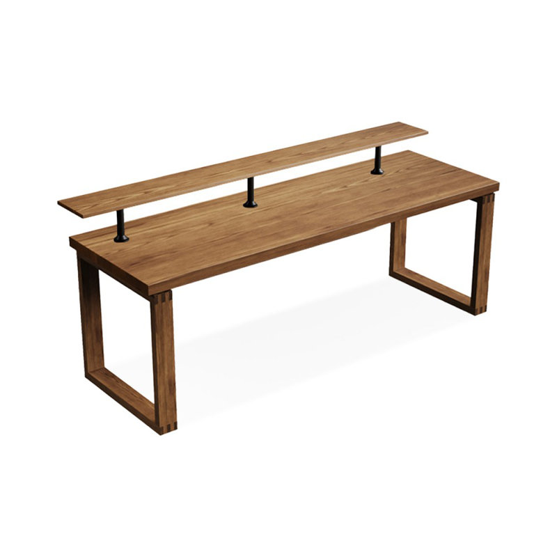 Bureaux rectangulaires en bois massif brun, H 36,61 po x l 75,98 po x P 20,87 po