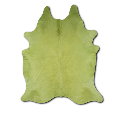 POILS TEINTS SUR CUIR DE VACHE VERT LIME 3 - 5 M CALIBRE A