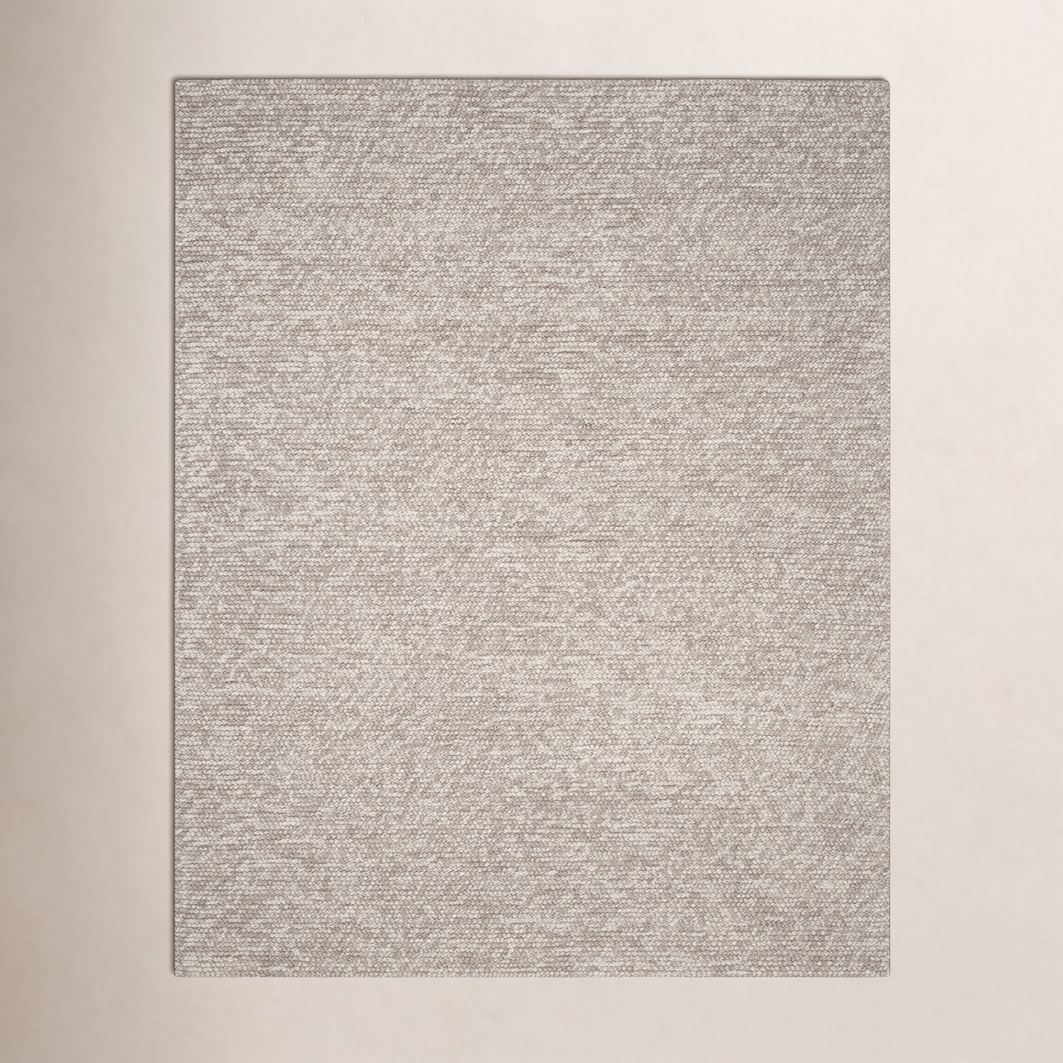 Elle Beige Hand-Woven Wool Rug, Rectangle 12' x 18'