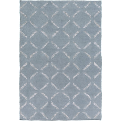 Tapis gris / ivoire en laine tissé à la main Chesterton