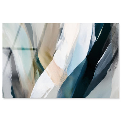 «Sweeping Forms II», art mural abstrait par Art Remedy, prêt à être accroché