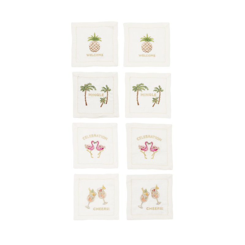 Mingle 8-Piece Cocktail Napkin Set