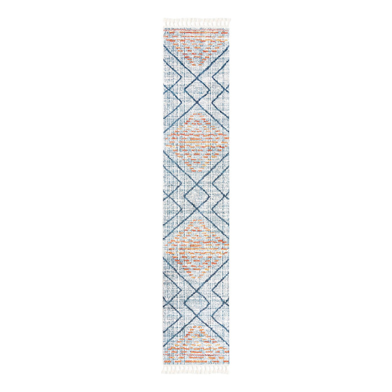 Tapis bleu Rudy, Tapis de couloir 2 pi 7 po x 13 pi
