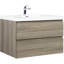 Meuble-lavabo de salle de bain 36 po, unité sophistiquée. Lavabo en résine, tiroirs à fermeture en douceur. Rangement pratique gris cendré. Évier flottant 24V11-36Ag, armoire séduisante. Glamour.