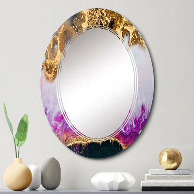 Miroir de salle de bain ovale mural