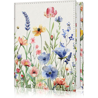 Photo Album 4x6, 56 Pockets Small Picture Book Botanical Wild Flowers