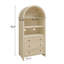 Garde-manger arqué, armoires de rangement en bois de ferme moderne, armoire de rangement arquée avec tablettes réglables, armoire polyvalente pour la cuisine, la salle à manger et le salon