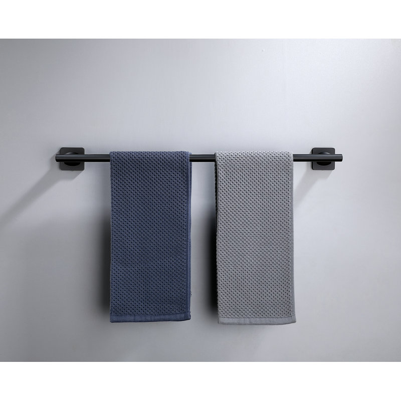 Porte-serviettes mural pour porte-serviettes, Noir mat