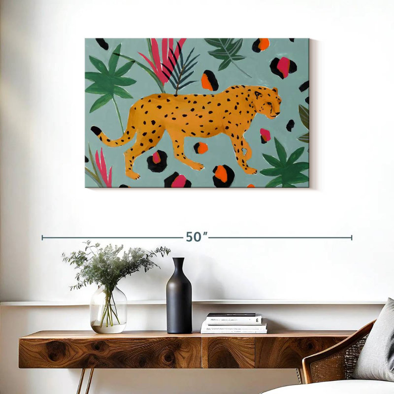 Brampt Walking Cheetah II, 24" H x 36" W