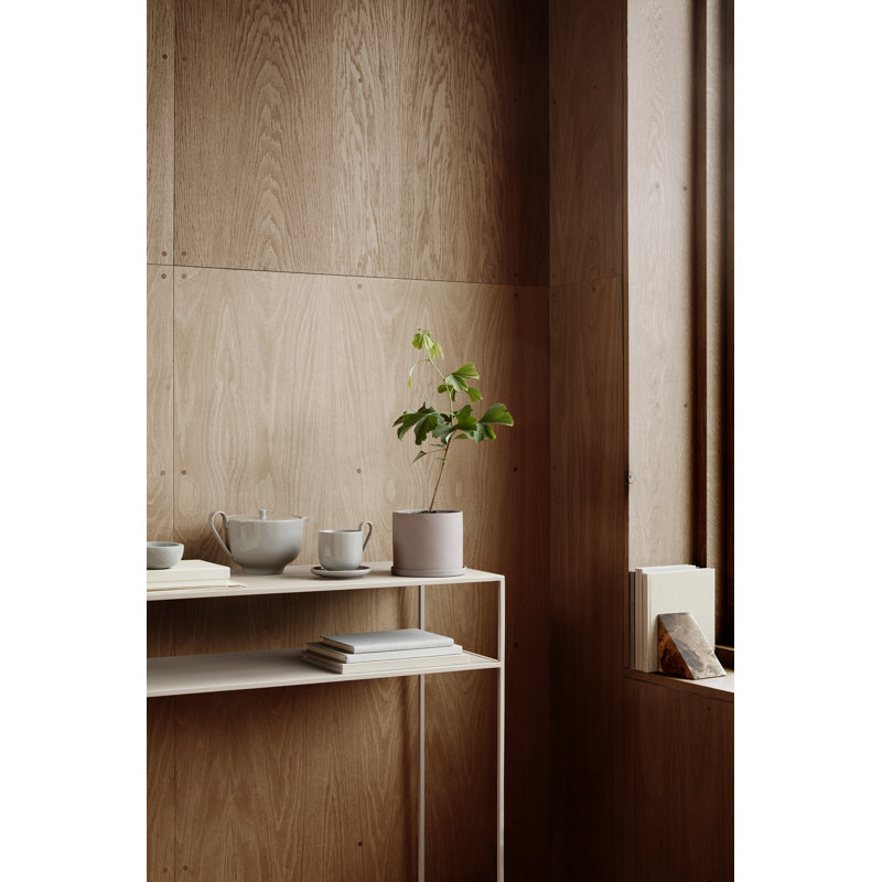Ensemble de pots à fleurs en porcelaine 2 pièces Nona, Micro-puce, H 4,9 po x l 5,9 po